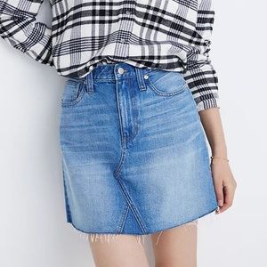 Madewell Rigid Denim A-Line Mini Skirt in Leandra Wash (size 23)